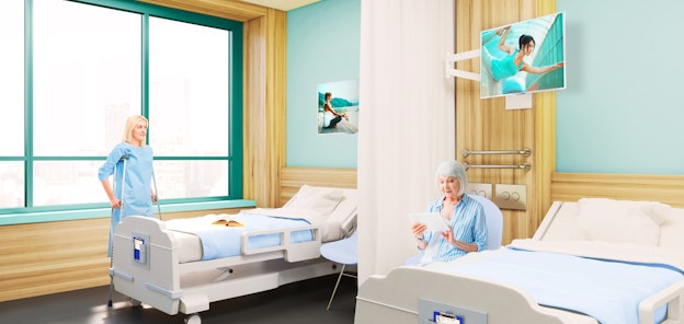 06 Bedside TV Healthcare Hospital Room (1) 06 bedside tv healthcare hospital room 1