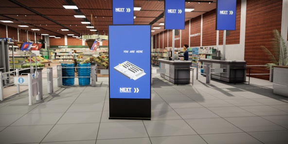 supermarket interact and waydinfing t line wayfinding